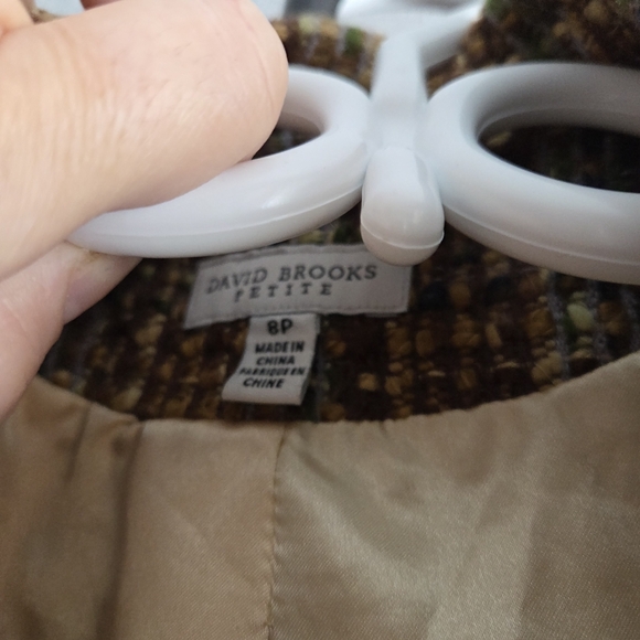 Vintage David Brooks Tweed Blazer | Fringe Trim Textured Jacket | Chic Classic - Picture 6 of 8